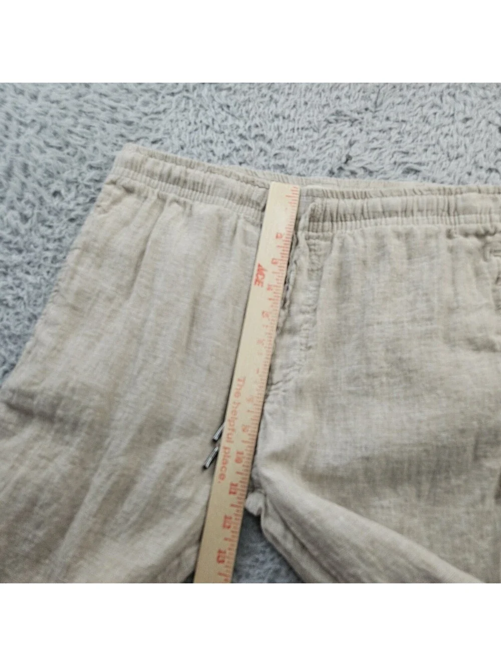 Panama Jack Linen Pants Men Small Beige Drawstring (Fits 31-32x28)